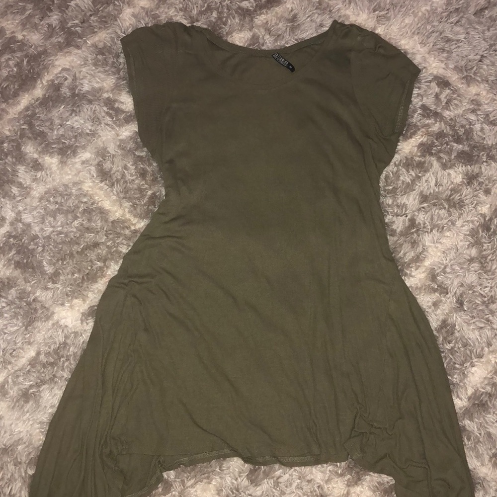 Army Green Tunic Dress - Picture 2 of 3